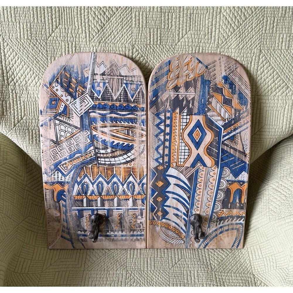 Pottery Barn Wall Mounted SKATEBOARD HOOKS Decor Skater Art Zio Ziegler 15x14"